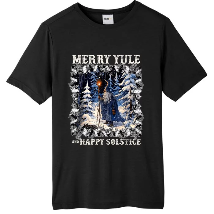 Merry Solstice Happy Yule Christmas Bird Nordic Xmas Graphic ChromaSoft Performance T-Shirt