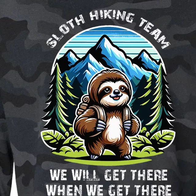 Mountain Sloth Hiking Team Hiking Cropped Pullover Crew