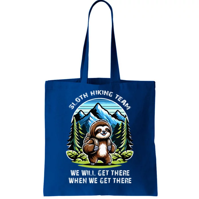 Mountain Sloth Hiking Team Hiking Tote Bag