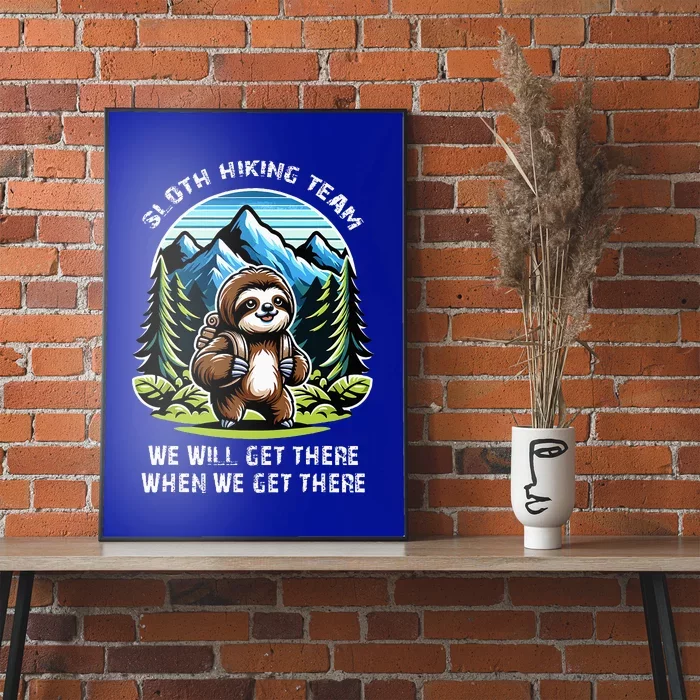 Mountain Sloth Hiking Team Hiking Poster