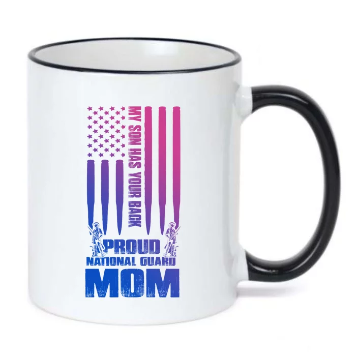 My Son Has Your Back Proud National Guard Mom Army Mom Gift Black Color Changing Mug