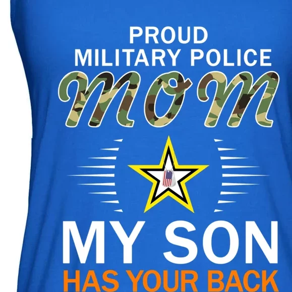 My Son Has Your Backcute Giftproud Mp Military Police Mom Army Great Gift Ladies Essential Flowy Tank