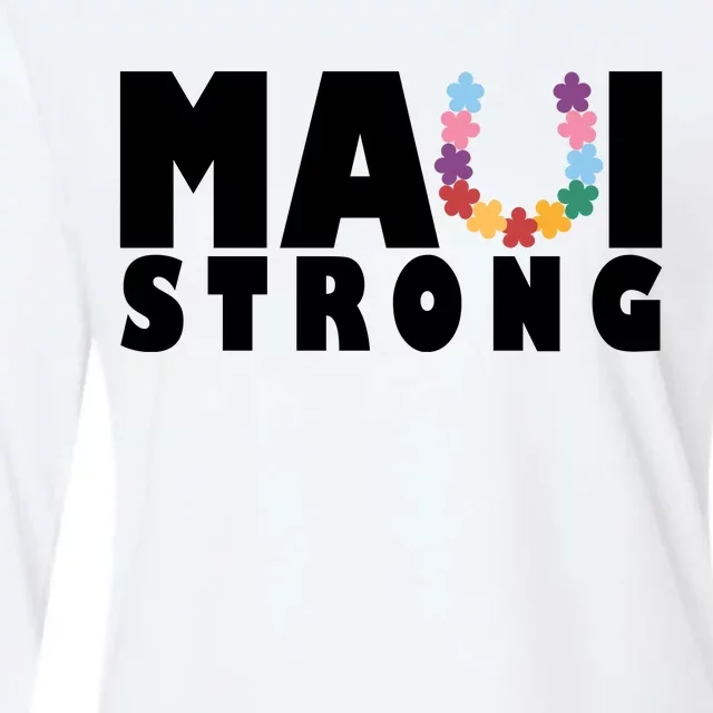 Maui Strong Hawaii Relief Awareness Womens Cotton Relaxed Long Sleeve T-Shirt