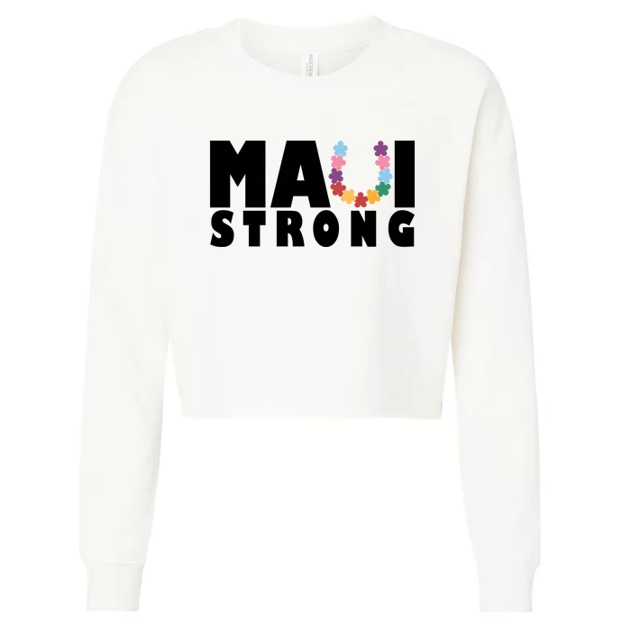 Maui Strong Hawaii Relief Awareness Cropped Pullover Crew