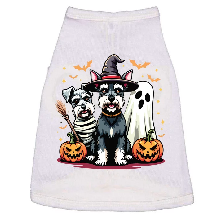 Miniature Schnauzer Halloween Costume Mummy Witch Ghost Dog Doggie Tank