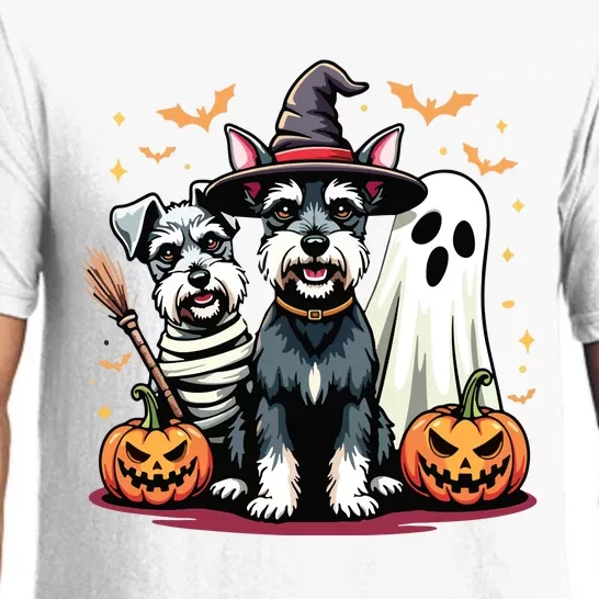 Miniature Schnauzer Halloween Costume Mummy Witch Ghost Dog Pajama Set