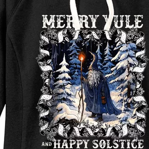 Merry Solstice Happy Yule Christmas Bird Nordic Xmas Women's Fleece Hoodie