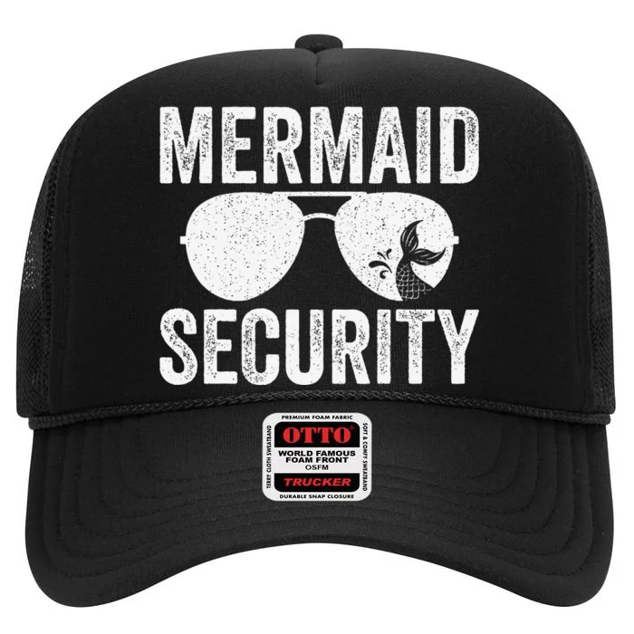 Mermaid Security Halloween Costume Gift High Crown Mesh Trucker Hat