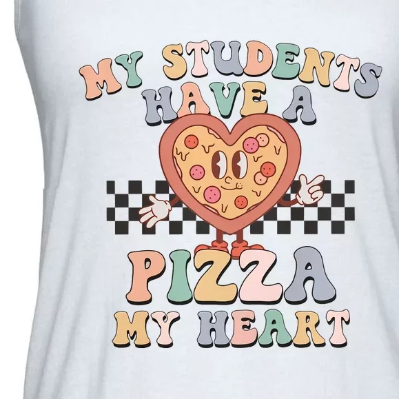 My Students Have A Pizza My Heart Teaching Assistant Heart Valentine's Day Ladies Essential Flowy Tank