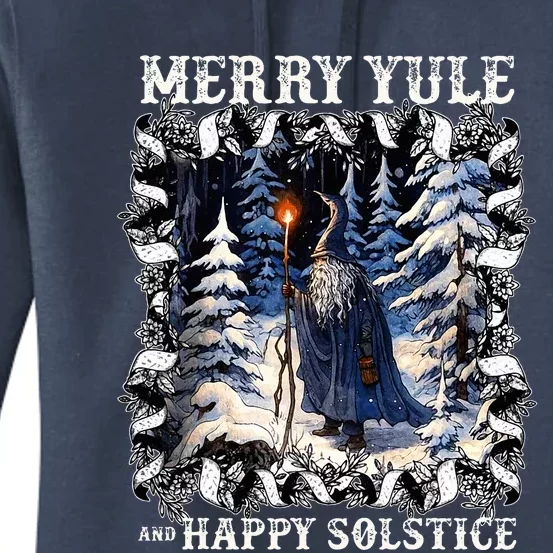 Merry Solstice Happy Yule Christmas Bird Nordic Xmas Women's Pullover Hoodie