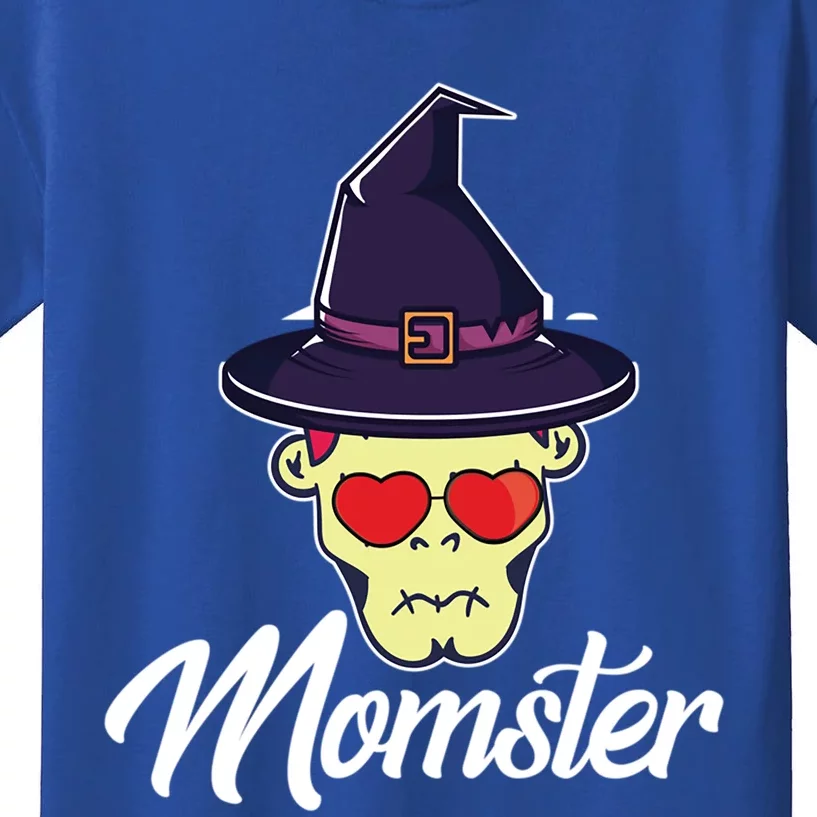 Momster Scary Halloween Mom Skeleton Skull Spooky Season Meaningful Gift Kids T-Shirt