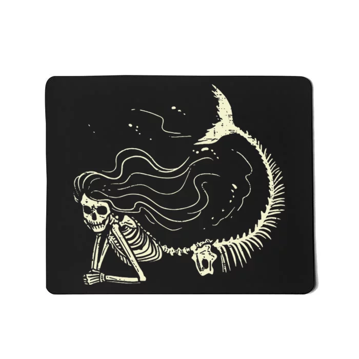 Mermaid Skeleton Halloween Costume Women Girls Mousepad