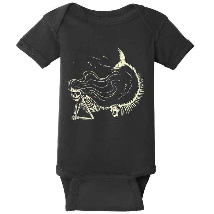 Mermaid Skeleton Halloween Costume Women Girls Baby Bodysuit