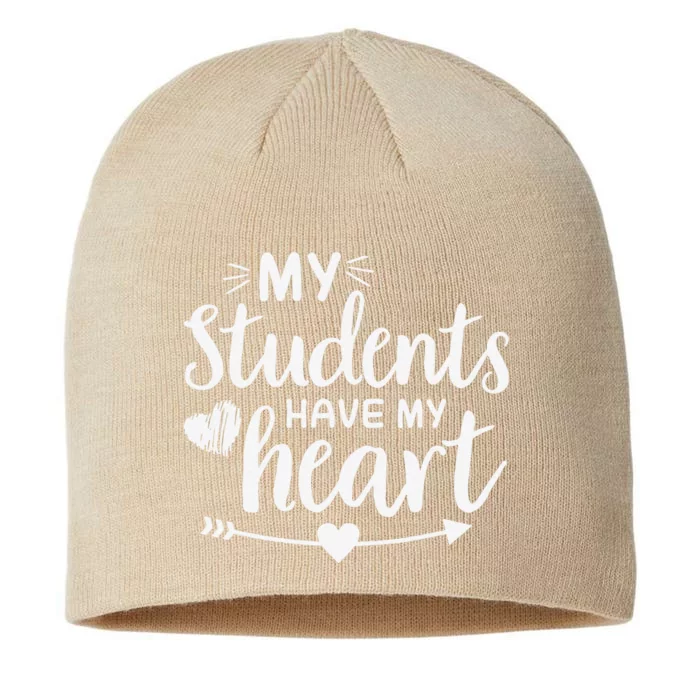 My Students Have My Heart Teacher Valentines Day Gift 8 1/2in Sustainable Knit Beanie