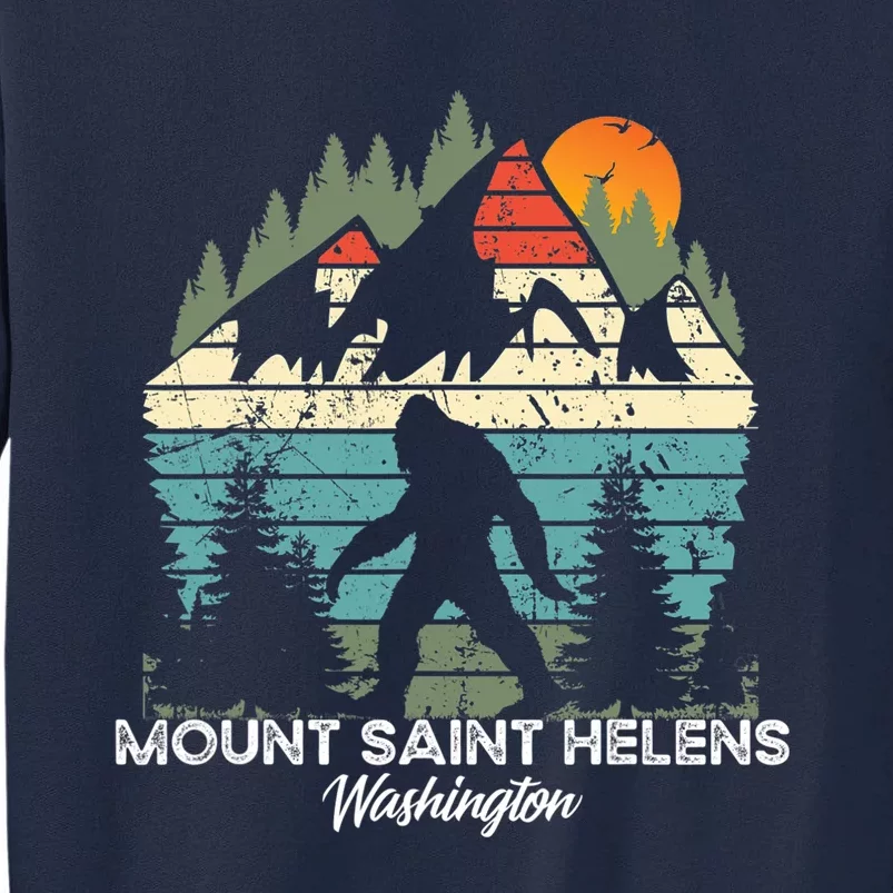 Mount Saint Helens Washington National Park Retro 80's Tall Sweatshirt