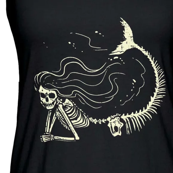 Mermaid Skeleton Halloween Costume Ladies Essential Flowy Tank