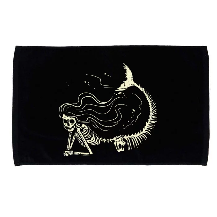 Mermaid Skeleton Halloween Costume Microfiber Hand Towel