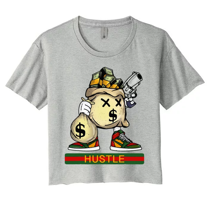 Money Stacks Hustle Wall Street Hip Hop Rap Lover Women's Crop Top Tee