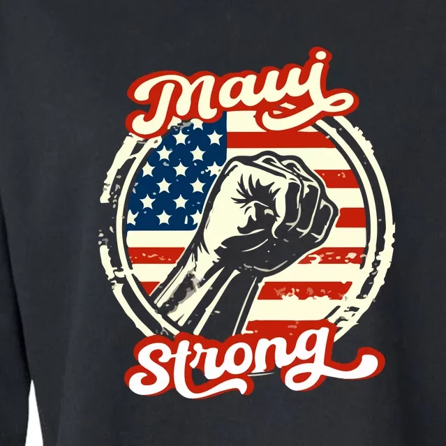 Maui Strong Hawaii Strong Pray For Maui Gift Cropped Pullover Crew