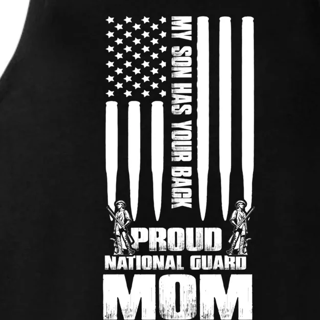 My Son Has Your Back Proud National Guard Mom Army Mom Gift Ladies Tri-Blend Wicking Tank