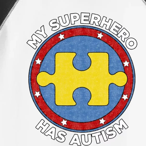 My Superhero Has Autism Awareness Gift Support Gift Toddler Fine Jersey T-Shirt