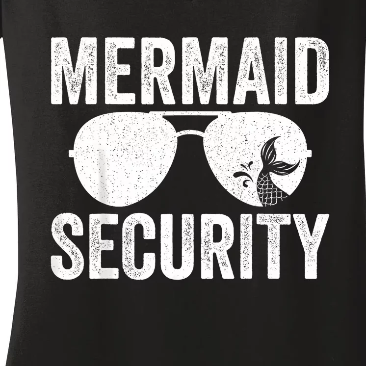 Mermaid Security Halloween Costume Women's V-Neck T-Shirt