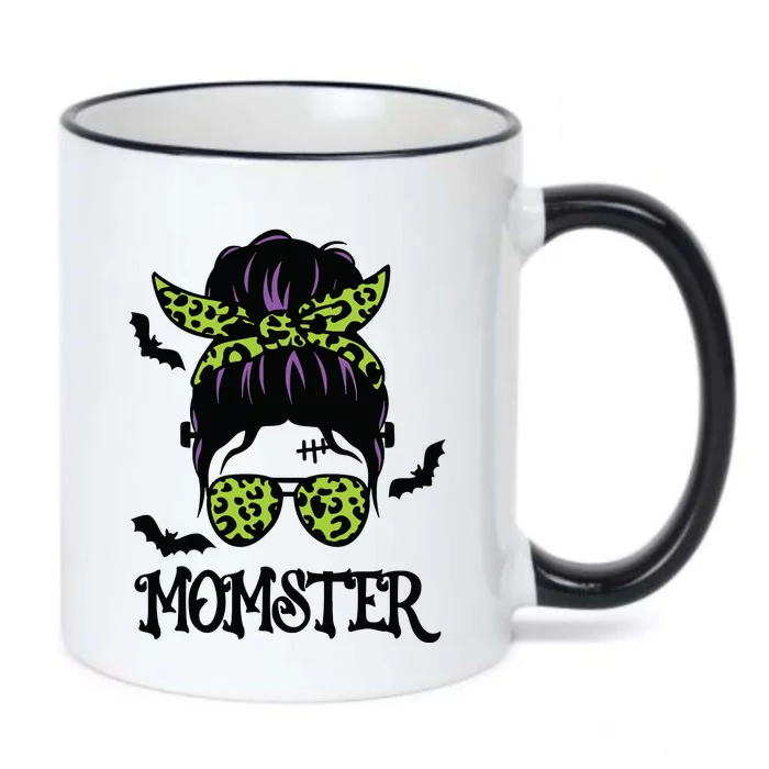 Momster Shirts Halloween Messy Bun MomSter Black Color Changing Mug