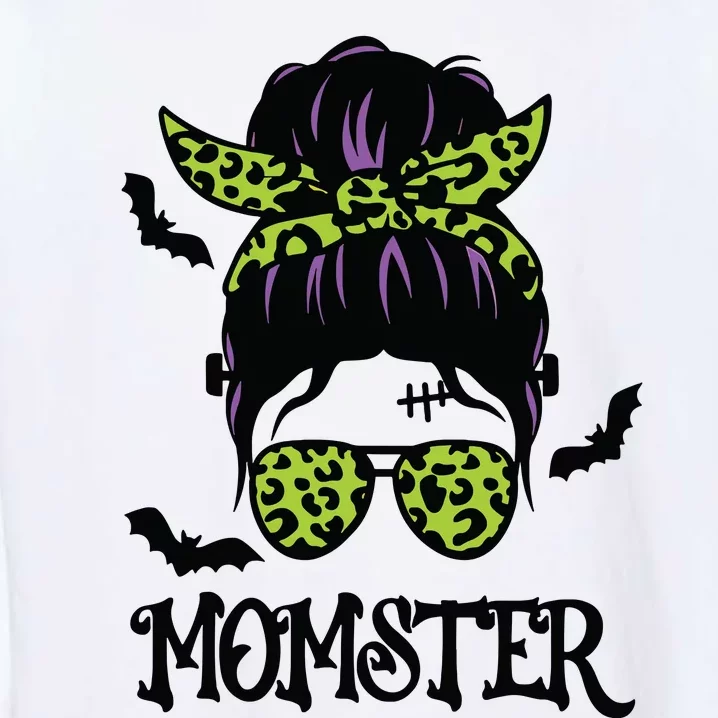 Momster Shirts Halloween Messy Bun MomSter Garment-Dyed Sweatshirt