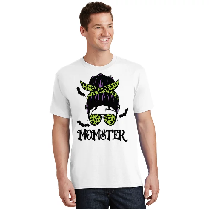 Momster Shirts Halloween Messy Bun MomSter T-Shirt