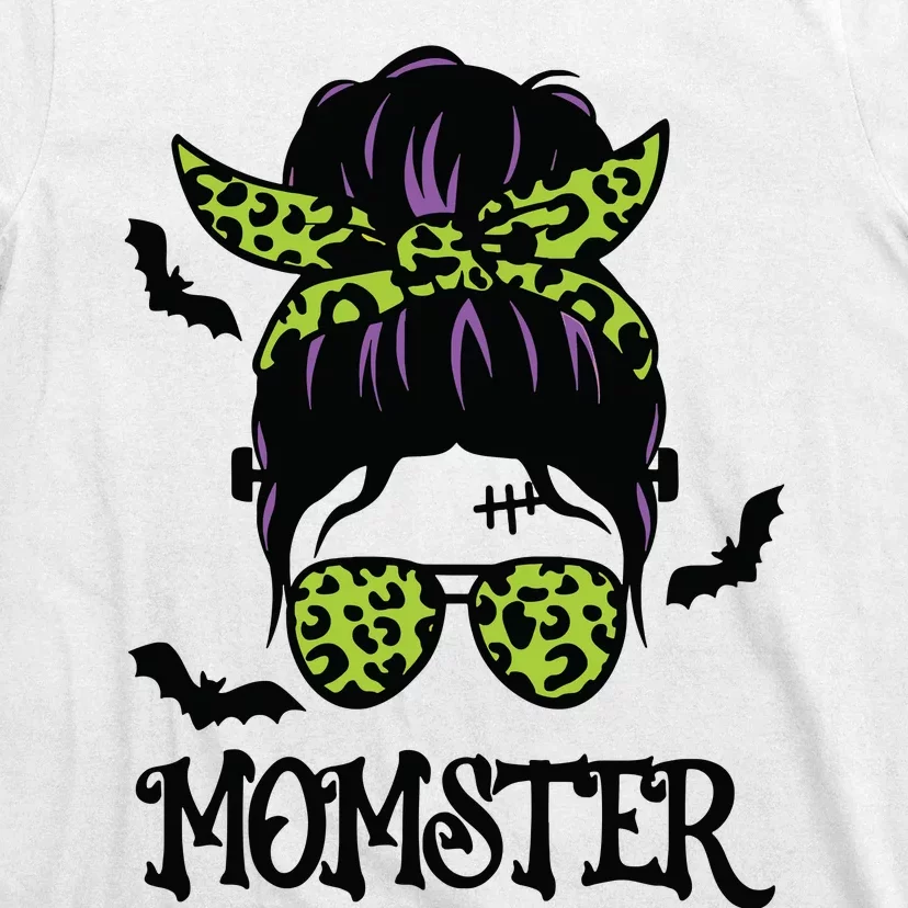 Momster Shirts Halloween Messy Bun MomSter T-Shirt