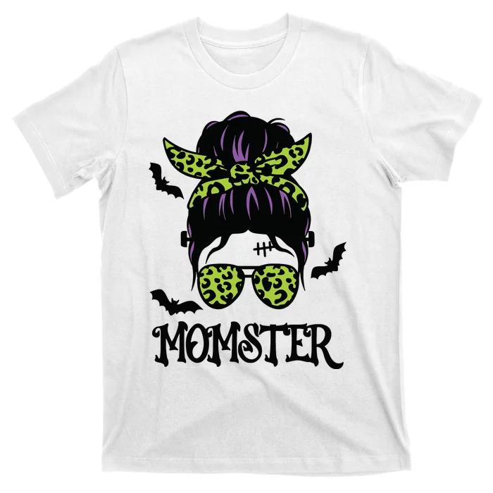 Momster Shirts Halloween Messy Bun MomSter T-Shirt