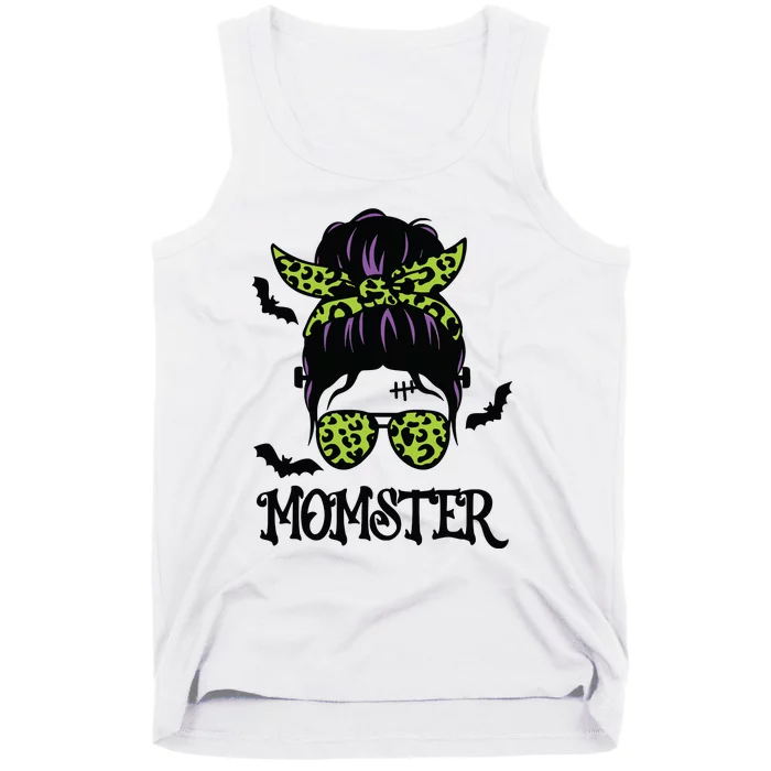 Momster Shirts Halloween Messy Bun MomSter Tank Top