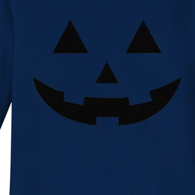 Matching Simple Halloween Pumpkin Jackolantern Baby Long Sleeve Bodysuit