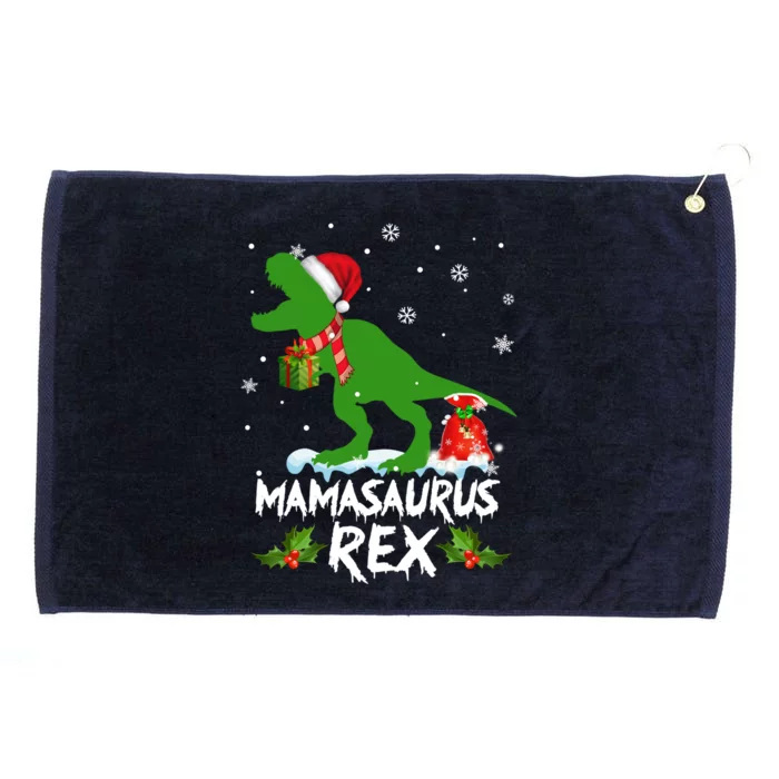 Mamasaurus Santa Hat Christmas Pajama Matching Family Gift Grommeted Golf Towel