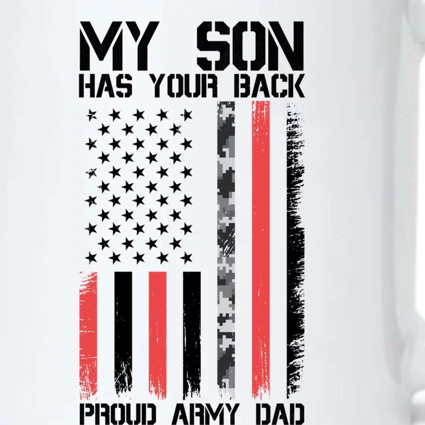 My Son Has Your Back Proud Army Dad Military Father Gift Black Color Changing Mug