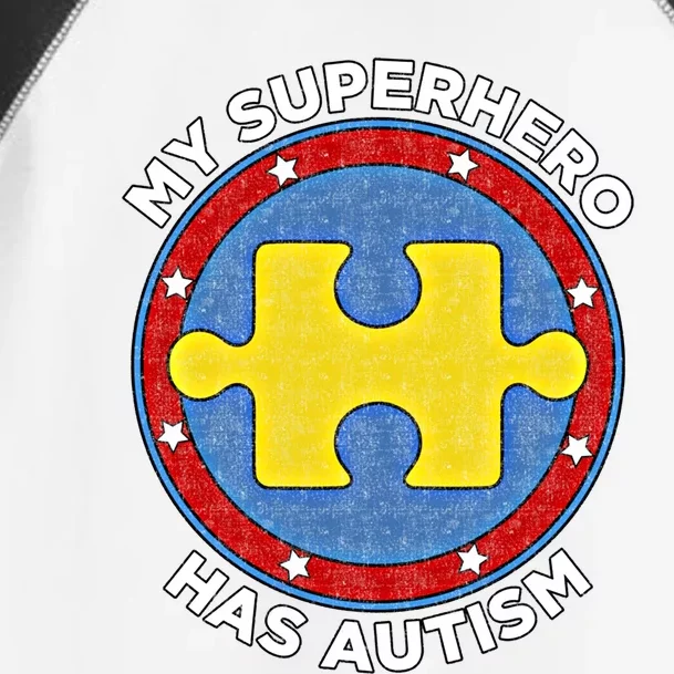 My Superhero Has Autism Awareness Gift Support Gift Toddler Fine Jersey T-Shirt