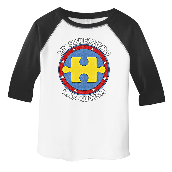 My Superhero Has Autism Awareness Gift Support Gift Toddler Fine Jersey T-Shirt