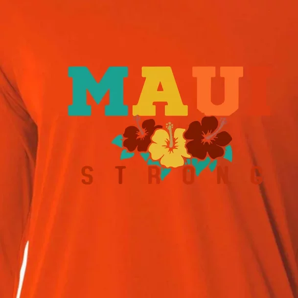 Maui Strong Hawaii Strong Gift Pray For Maui Cooling Performance Long Sleeve Crew