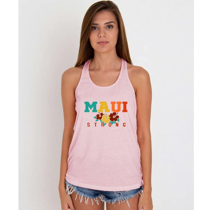 Maui Strong Hawaii Strong Gift Pray For Maui Women's Knotted Racerback Tank