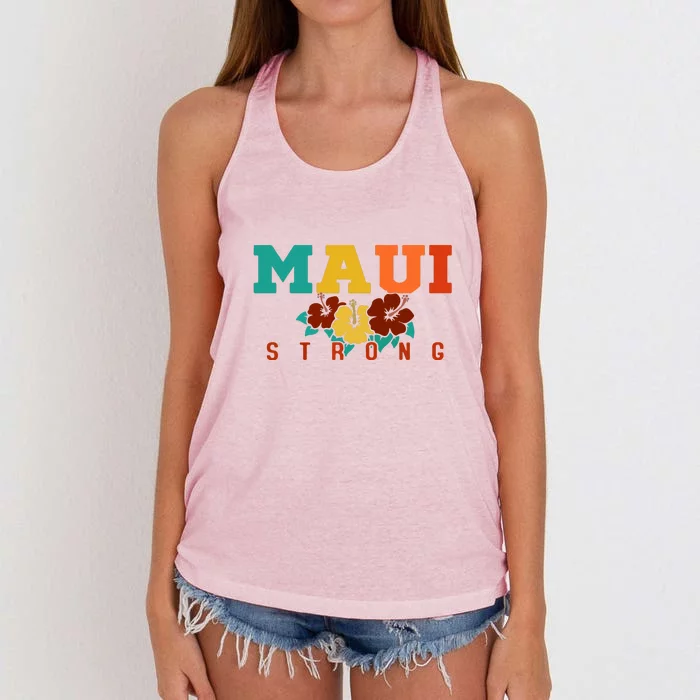 Maui Strong Hawaii Strong Gift Pray For Maui Women's Knotted Racerback Tank