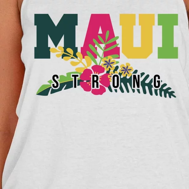 Maui Strong Hawaii Wildfire Relief Women's Knotted Racerback Tank