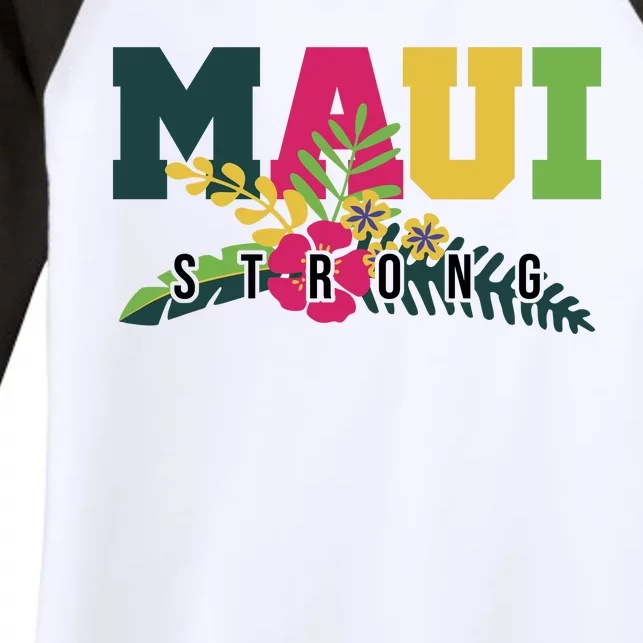 Maui Strong Hawaii Wildfire Relief Women's Tri-Blend 3/4-Sleeve Raglan Shirt