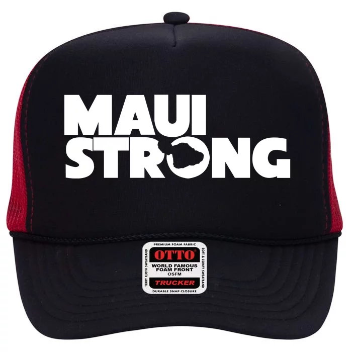 Maui Strong Hawaii Wildfire High Crown Mesh Trucker Hat