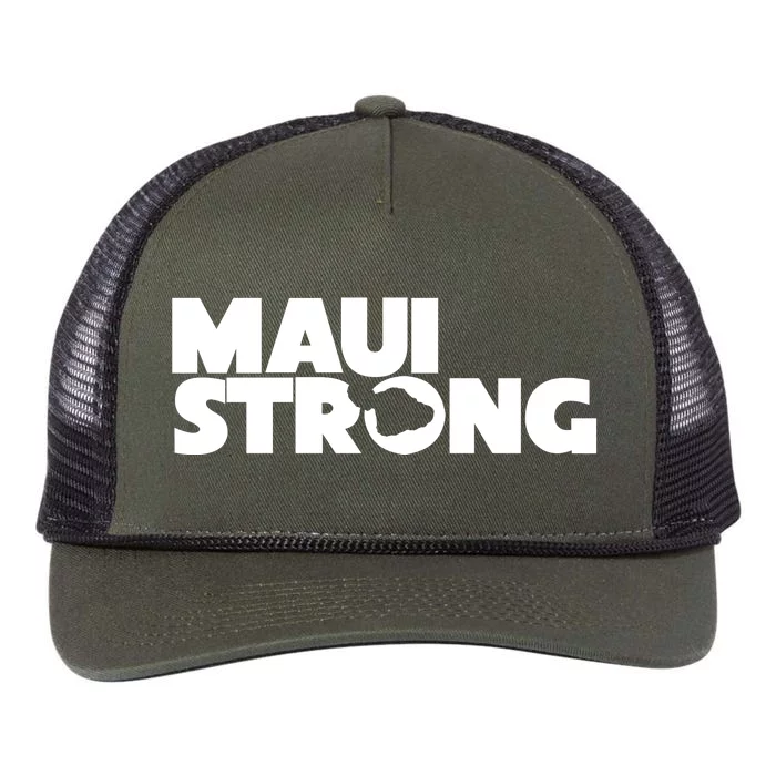 Maui Strong Hawaii Wildfire Retro Rope Trucker Hat Cap