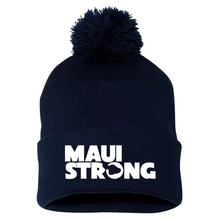 Maui Strong Hawaii Wildfire Pom Pom 12in Knit Beanie