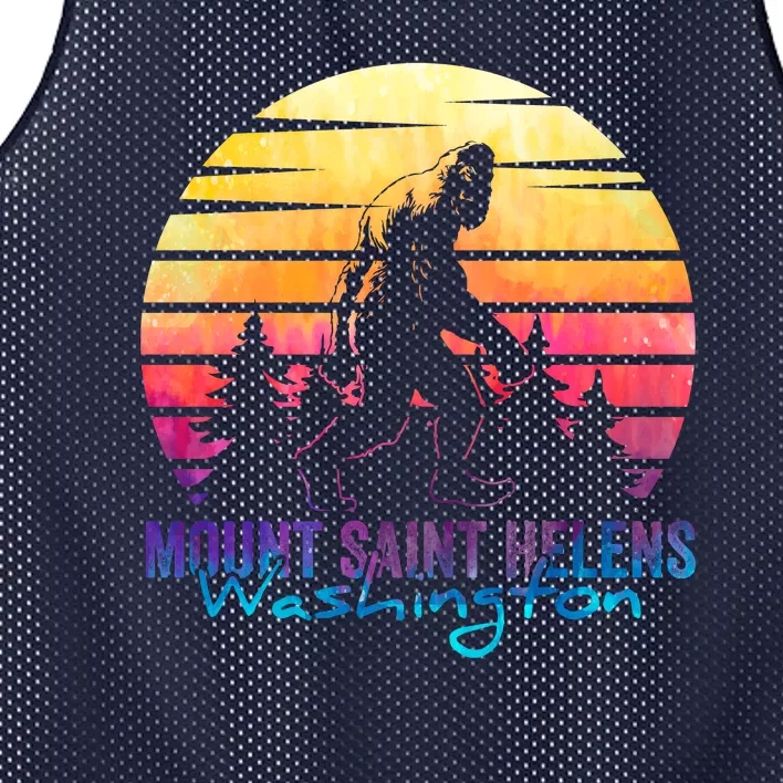 Mount Saint Helens Washington National Park Retro 80's Mesh Reversible Basketball Jersey Tank