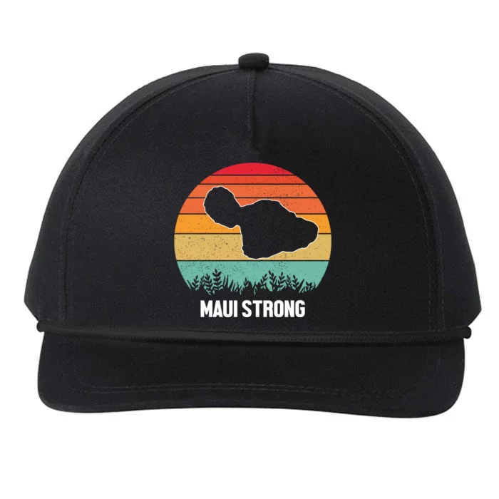 Maui Strong Hawaii Wildfire Sunset Snapback Five-Panel Rope Hat