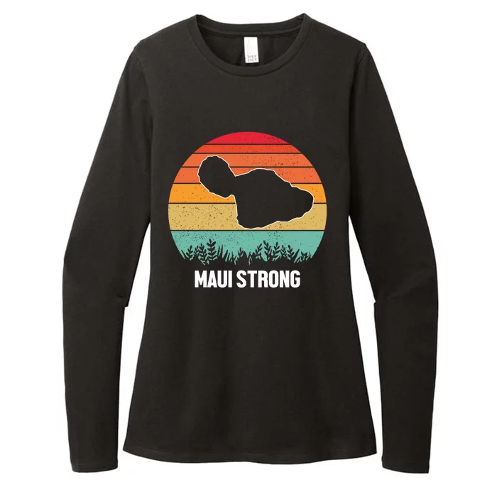 Maui Strong Hawaii Wildfire Sunset Womens CVC Long Sleeve Shirt