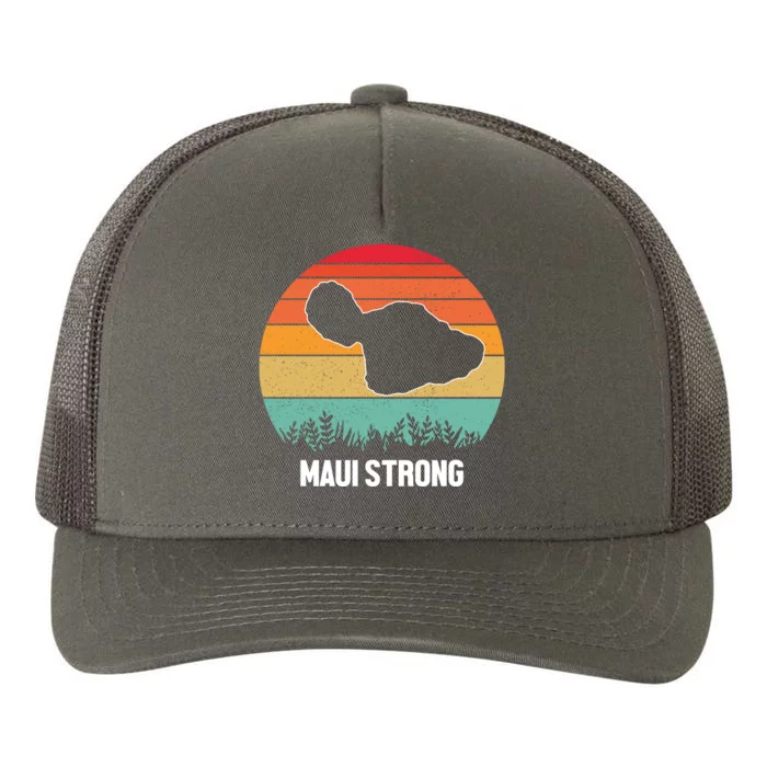 Maui Strong Hawaii Wildfire Sunset Yupoong Adult 5-Panel Trucker Hat