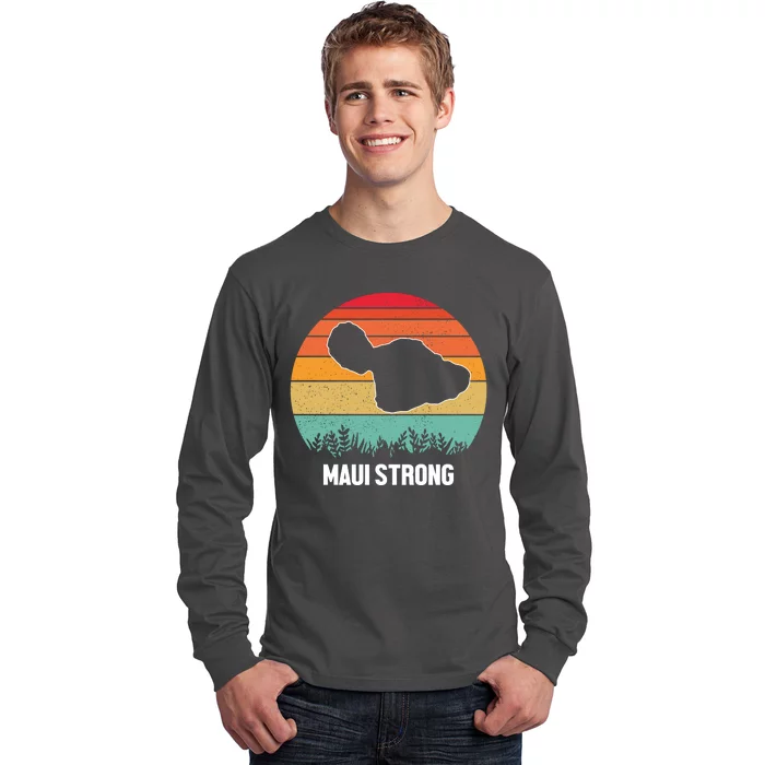 Maui Strong Hawaii Wildfire Sunset Long Sleeve Shirt